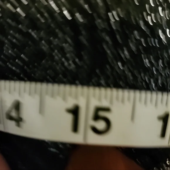 House Of Harlow 1960 Striped Black, Gray, Silver Knit Stretch Sweater Sz M - Picture 5 of 9